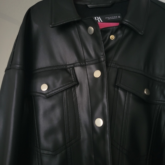 Zara faux leather jacket - Picture 4 of 5